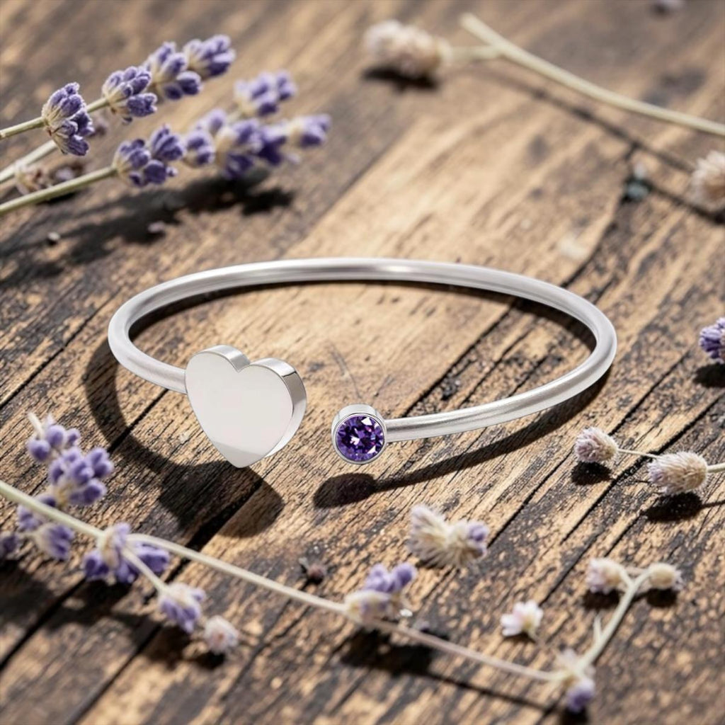 Personalised Birthstone Bangle