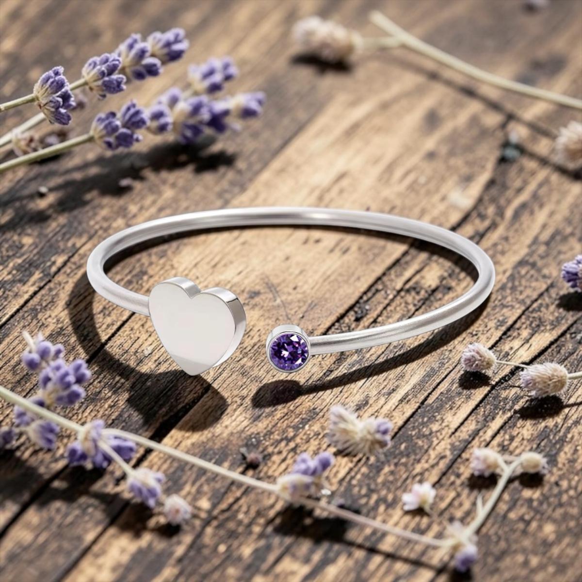 Personalised Birthstone Bangle