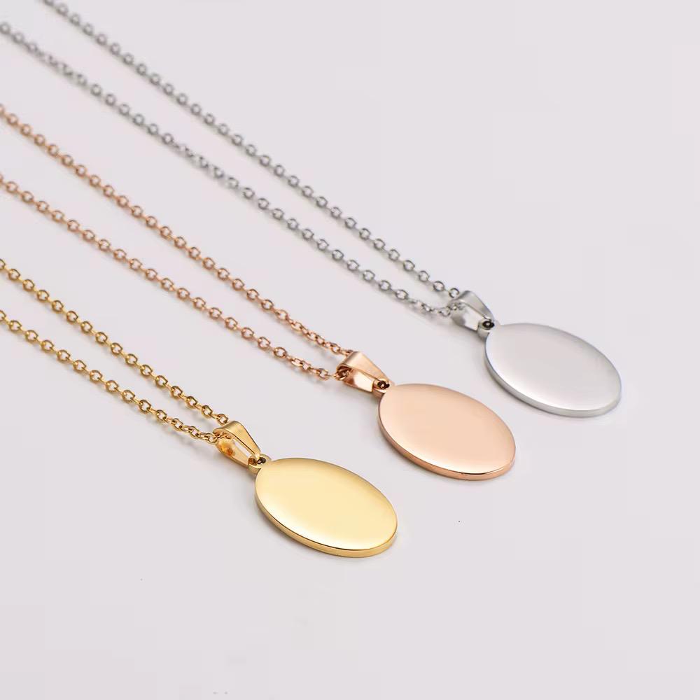 Personalised Oval Necklace