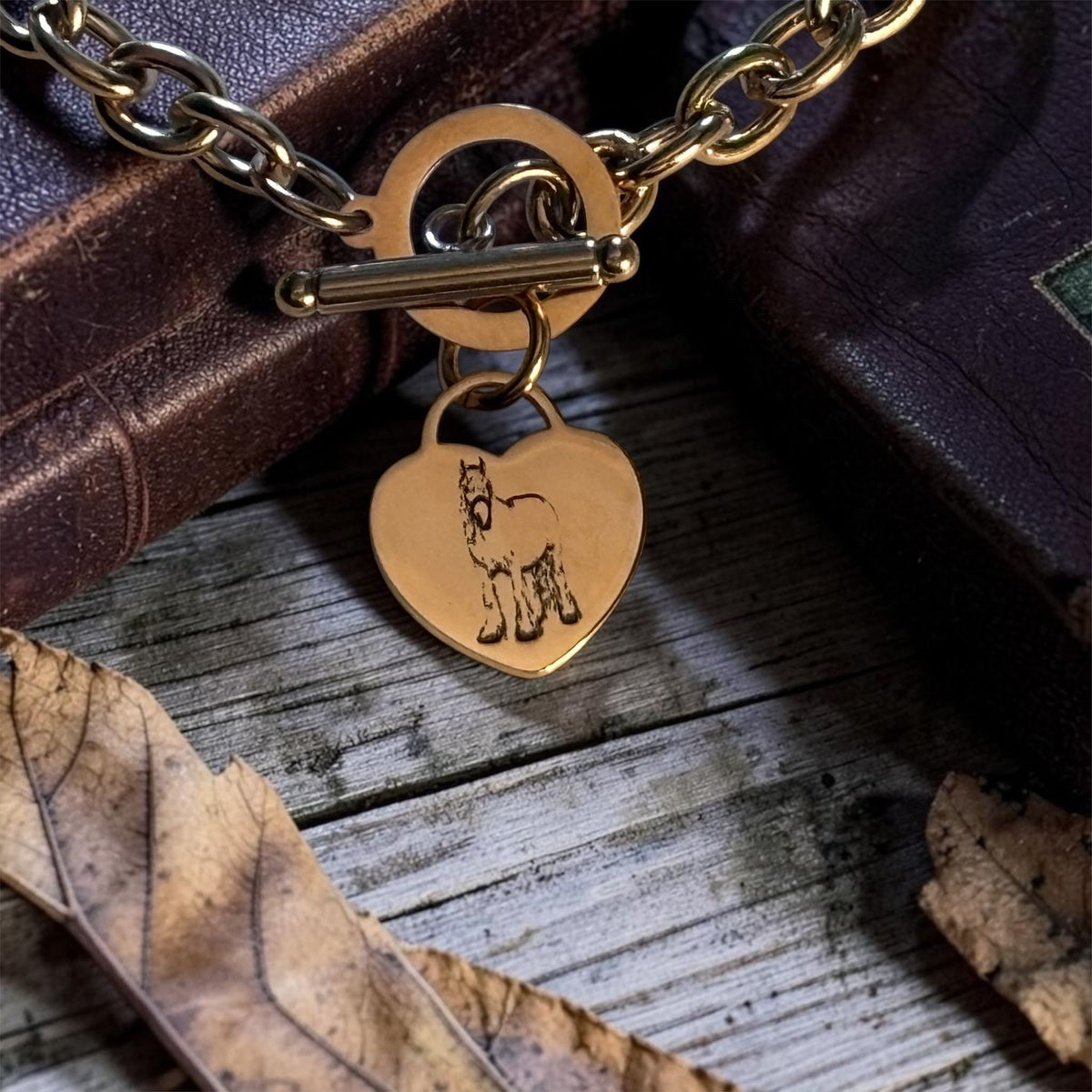 Chunky Necklace with Personalised Heart