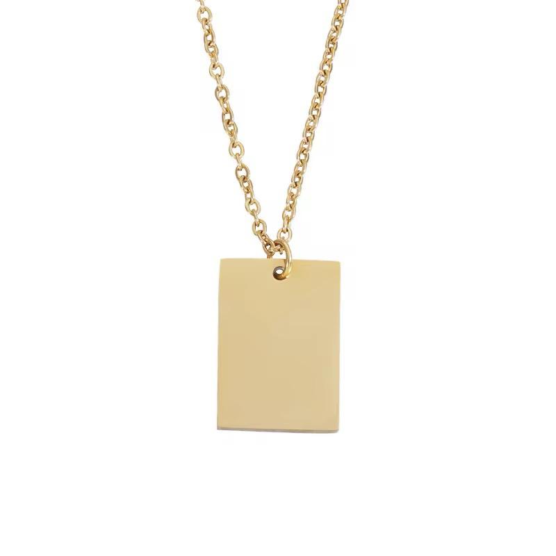 Rectangle Personalised Necklace