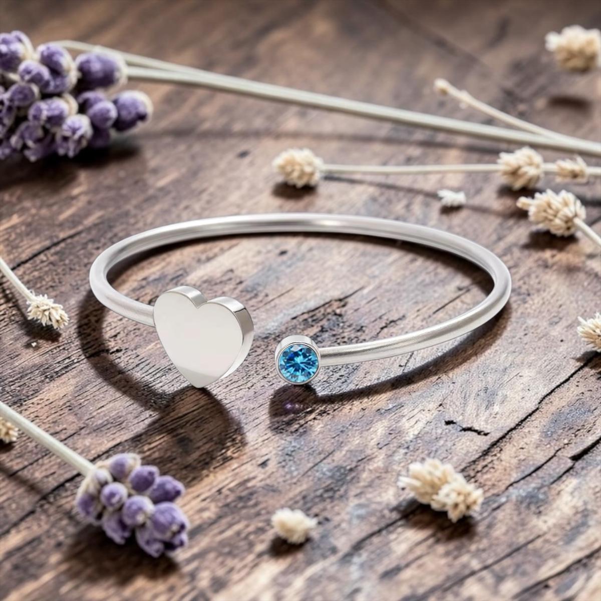 Personalised Birthstone Bangle