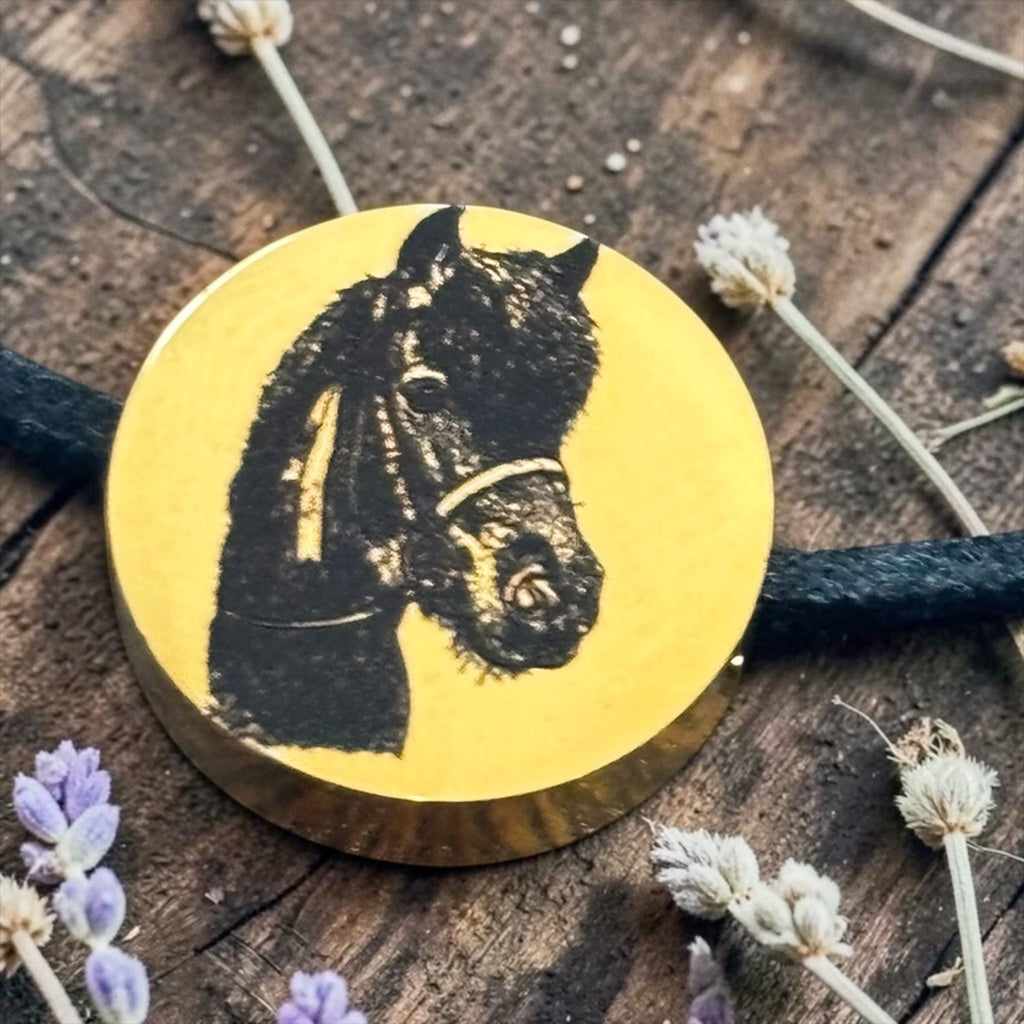 Leather bracelet with Personlised coin