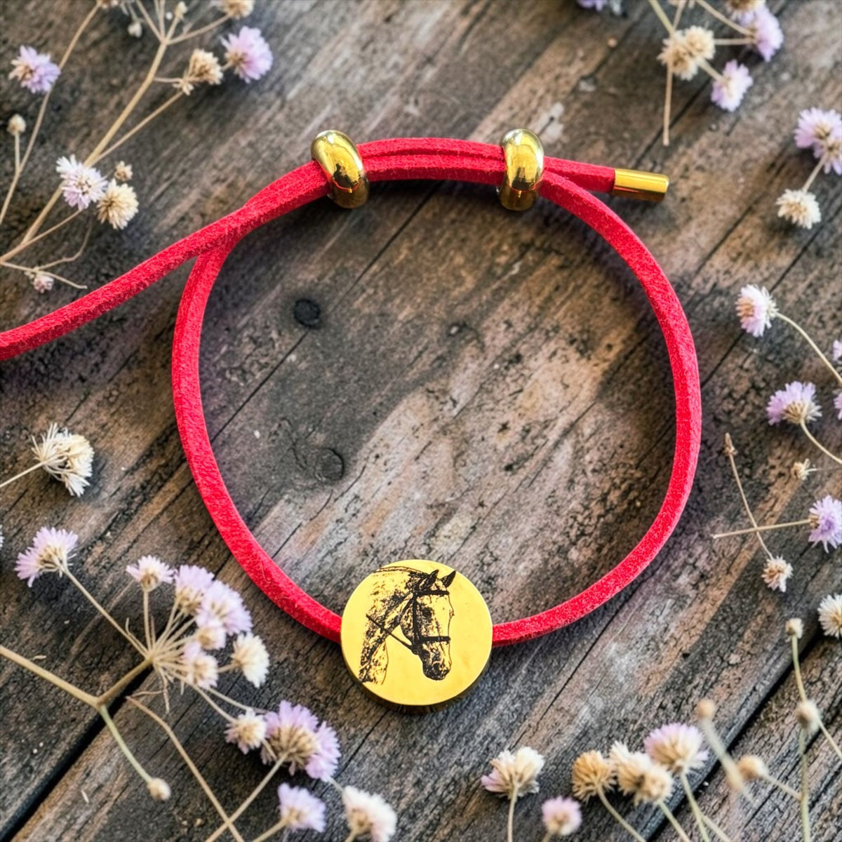 Leather bracelet with Personlised coin