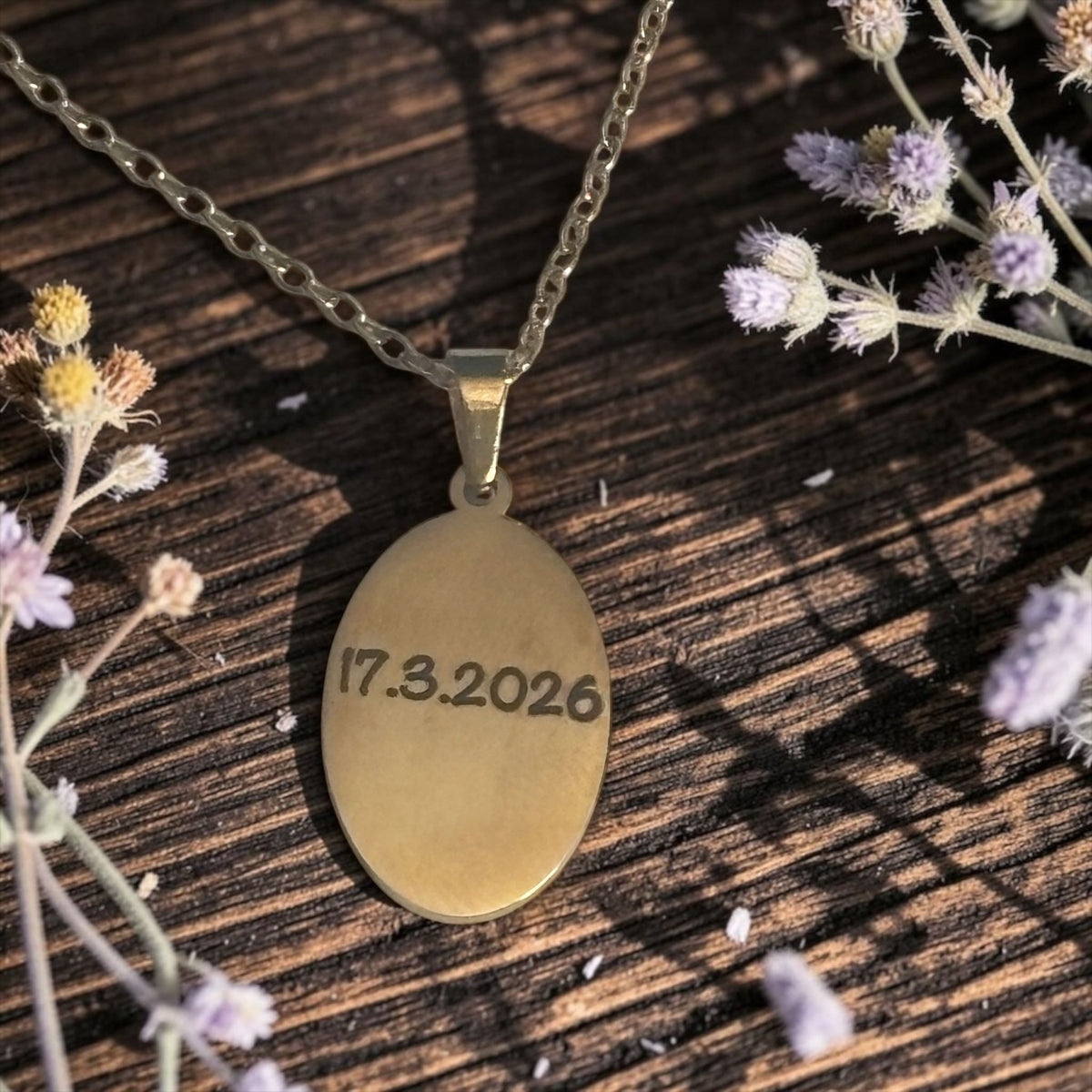 Personalised Oval Necklace