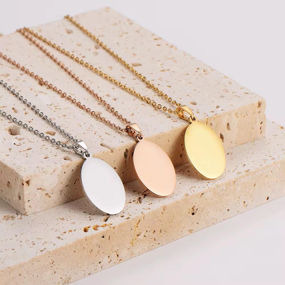 Personalised Oval Necklace