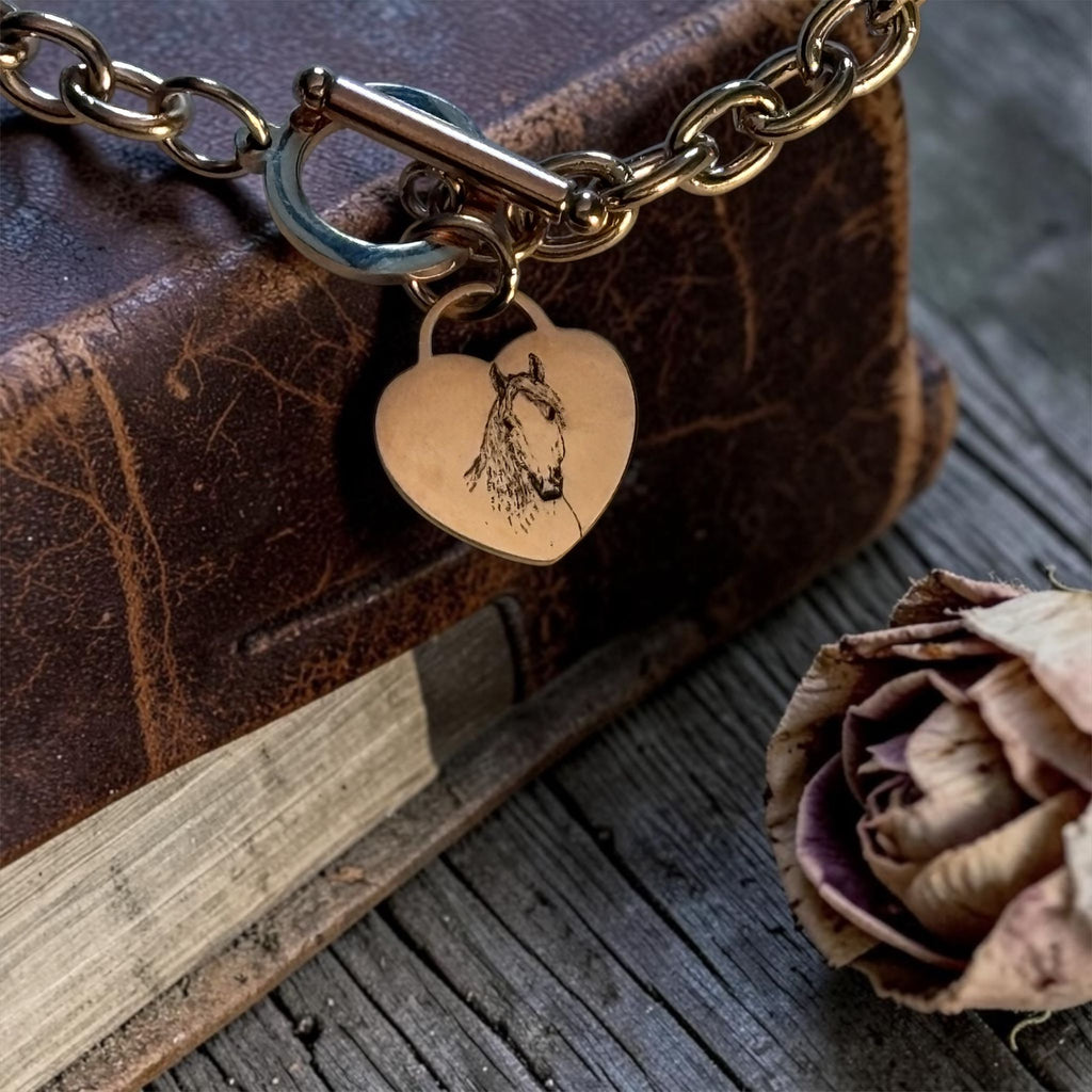 Chunky Necklace with Personalised Heart