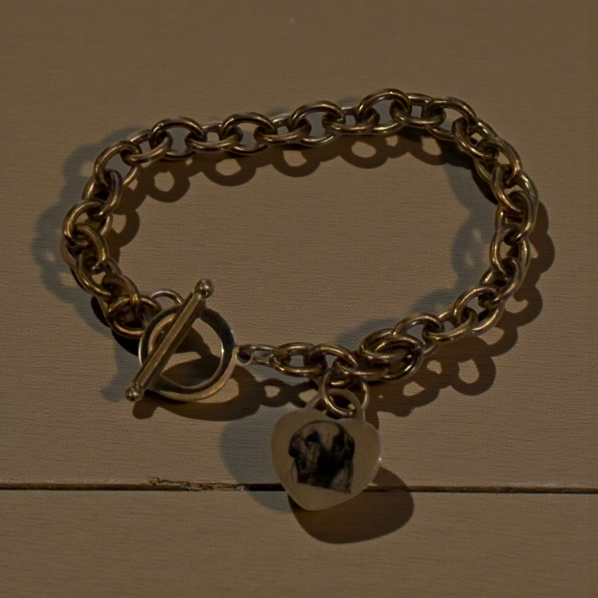 Chunky Bracelet With personalised Heart