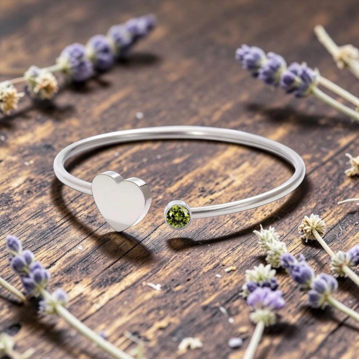 Personalised Birthstone Bangle