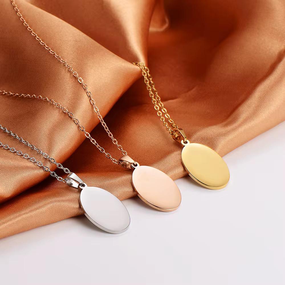 Personalised Oval Necklace