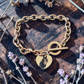 Chunky Bracelet With personalised Heart