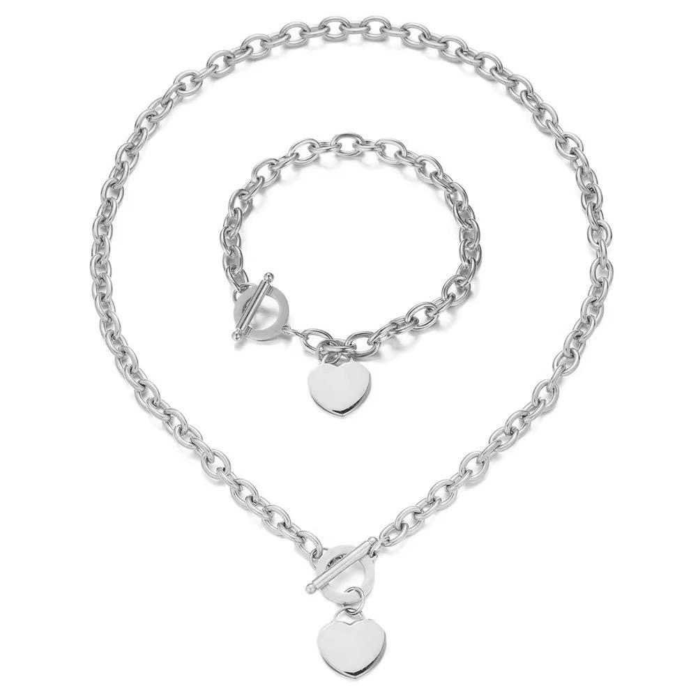 Chunky Bracelet With personalised Heart