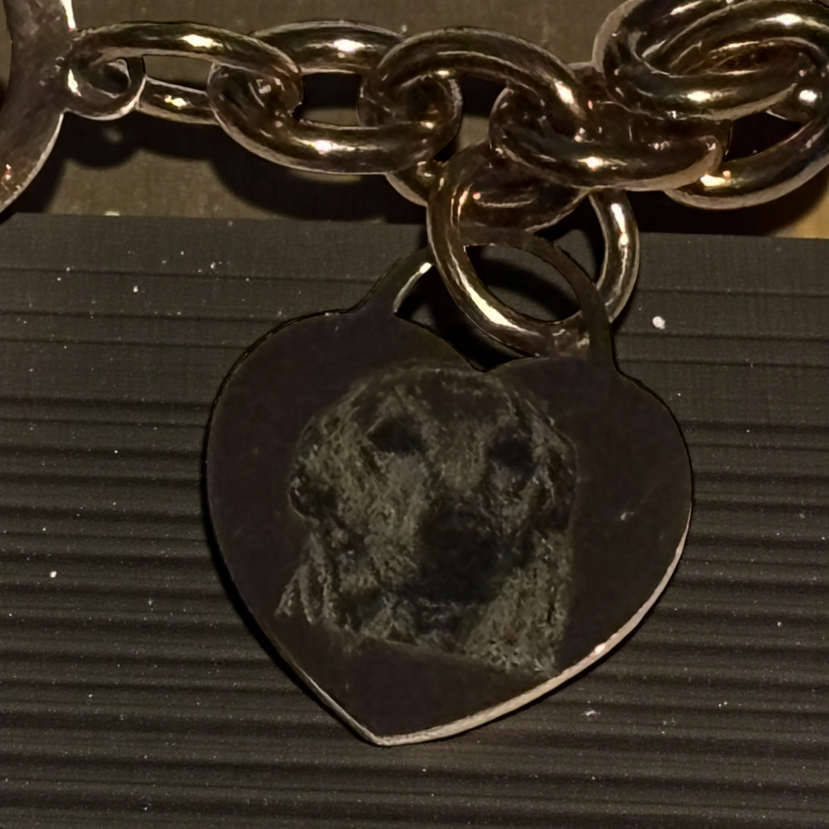 Chunky Bracelet With personalised Heart
