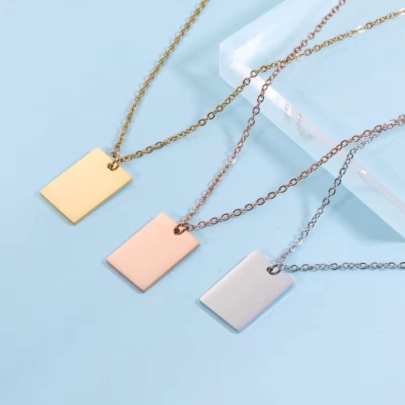 Rectangle Personalised Necklace