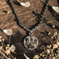 Personalised Coin Necklace With Crystal Detail